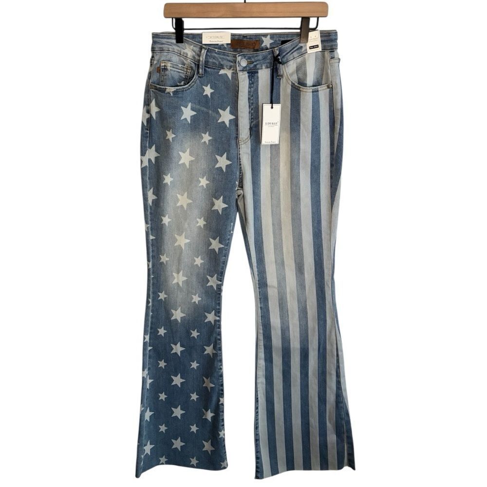Judy Blue Miss America Flag High Waist Flare Jeans